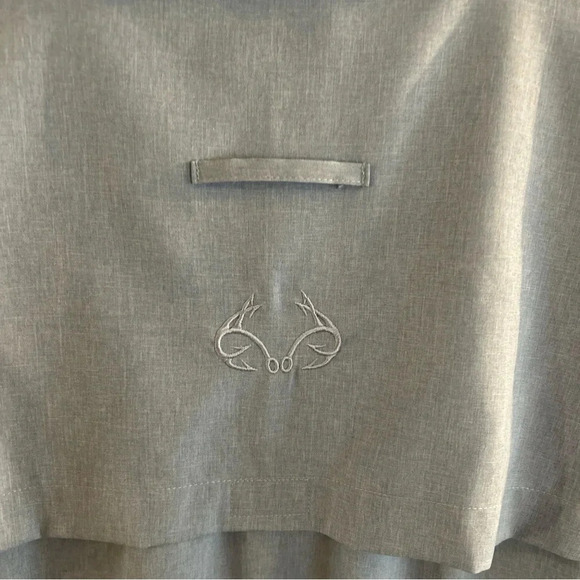 Realtree Men's Short Sleeve Vented Fishing Shirt Size L Blue NEW - Picture 6 of 8